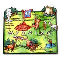Wyoming the Cowboy State Artwood Jumbo Fridge M...