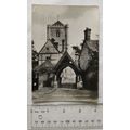 1965 Postcard Dorchester Abbey Tower through Ly...