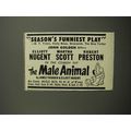 1952 The Male Animal Play Ad - Season's Funnies...