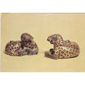 Gilt Bronze Leopards Chinese Exhibition Postcar...