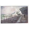 Storm at Aberystwyth Tucks Oilette Art Postcard...