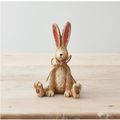 Sitting Brown Rabbit Figurine Resin Bunny with ...