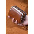 Chestnut Minimalist Wristlet PU Leather Coin Purse