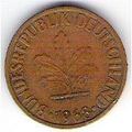 ALLEMAGNE 10 pfennig 1968