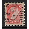 CANADA 1876 QUEEN VICTORIA SG83 3c ORANGE RED F...