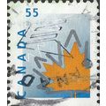 CANADA, CHRISTMAS, Maple leaf, blue 1998, 55c