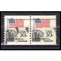 Used 1895a 20c U.S. Flag Fine CNP Left 12 PA0271