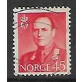 NORWAY 1958 KING OLAV V 45 ORE RED SG 476 FINE ...