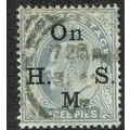 India 1902 Official 3p Slate Grey SGO55 FU