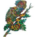 Chameleon Wooden 127 Piece Jigsaw Puzzle (used)