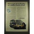 1976 Peugeot Diesel Car Ad - Get Up to 58 Miles