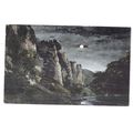 MOONLIGHT SERIES used antique postcard by Valen...