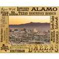 Dallas Texas Collage Laser Engraved Wood Pictur...