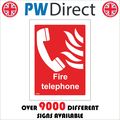 FI078 FIRE TELEPHONE SIGN RAISE ALARM BELL EMER...