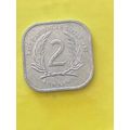 Umlaufmünze Ostkaribische Staaten 2 Cents 1997