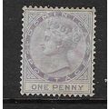 DOMINICA 1883-6 QV WMK CROWN CA 1d LILAC MINT H...