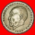 Ⰶ ADENAUER (1876-1967):GERMANY★2 MARKS 1969D I+...