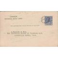 Canada #P26 Postal Card Reply USED 1927, Clemen...