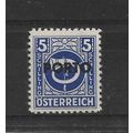 Austria.D970 5s Posthorn (Blue).Mounted Mint.Aug22