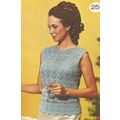 Yarn Knit Blouse Pattern Holiday Party Shell