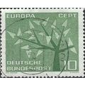 GERMANY, Europa, CEPT, Leaves, green 1962, 10pf...