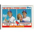 1983 Topps baseball card 412 Texas Rangers Team...