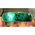 VINTAGE LARGE 3/4" MALACHITE STONE BANGLE BRACE...