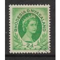 RHODESIA & NYASALAND 1954 2d GREEN QE II SG 3 F...