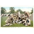 Getting News From Home US Army WW1 Military Old...