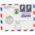 AIR MAIL etiquette on 1953 cover KLM - Austria ...