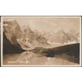 Moraine Lake, Alberta, c.1920 - Byron Harmon RPPC
