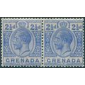 Grenada 1926 2½d bright blue SG119 unused pair