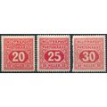 Postage Due: 3 Values - Bosnia Herzegovina 1916...
