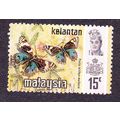 Malaysia, Kelantan. 15c Value Butterflies Very ...