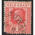 Gold Coast 1907 1d Red SG60 GU
