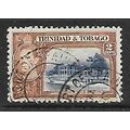 TRINIDAD & TOBAGO 1938 2c BLUE & YELLOW BROWN I...