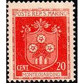 San Marino 1945 Coat of Arms 20c MNG Stamp Libe...