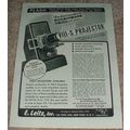 1944 Leica VIII-S Slide Projector WWII Ad!!!