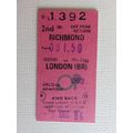 BR Richmond-London(BR) 2nd Off Peak Rtn Ticket