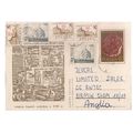 5 x POLAND stamps on paper/card the big one on ...