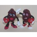 1988 Valentine California Raisins PVC Figures