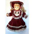 A PORCELAIN DOLL - JEANETTE - RED VELVET DRESS ...