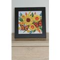 Sunflower Picture Completed Diamond Art in Blac...