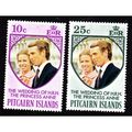 1973 Pitcairn Islands Royal Wedding set SG131-2...