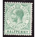 1912 Gibraltar Sg76a 1/2d Yellow-Green m/mint (...