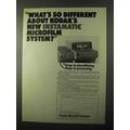 1971 Kodak Instamatic Microfilm System Ad - Dif...