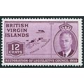 British Virgin Islands 1951 12c purple SG 133 u...