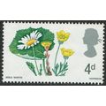 1967 British Wild Flowers 4d Multicoloured SG71...
