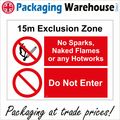 PR349 EXCLUSION ZONE NO SPARKS FLAMES HOTWORKS ...
