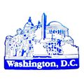 Washington D.C. Blue and White Montage Fridge M...
